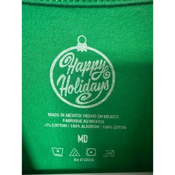 OMG! Santa! I Know Him! Green Christmas Graphic Tee Holiday Shirt Unisex Medium - Picture 4 of 4